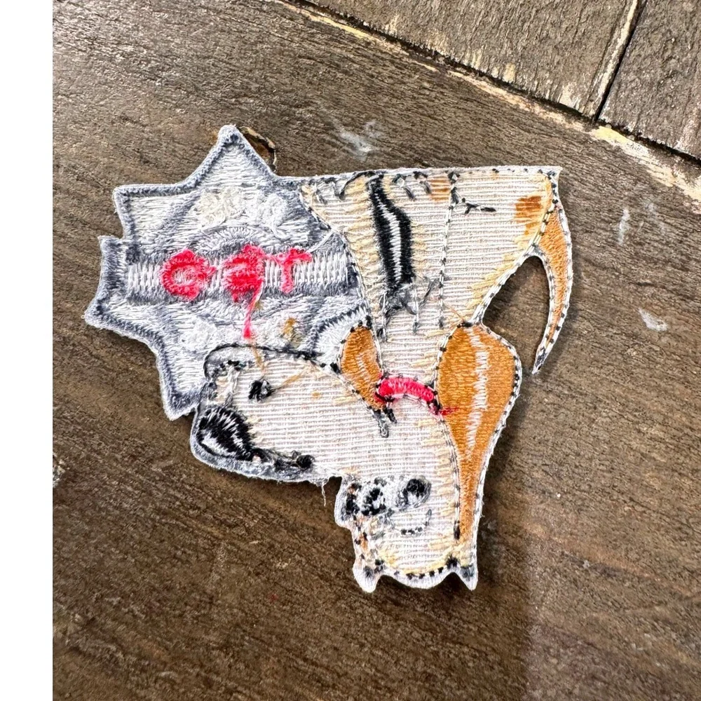 Girl Scouts GSI 2010 Dog Mascot Embroidered Die Cut Fun Patch